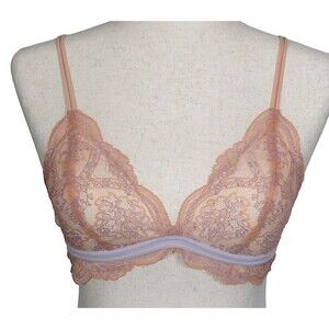 Ellaconic Blush Lace Lightly Padded Bralette Size M